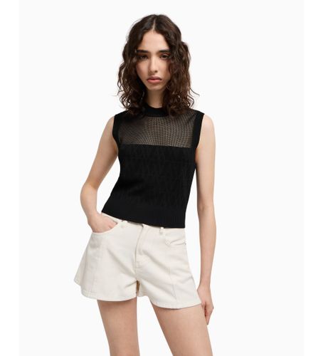 Til kvinder. XW000580AF12875FC043 crewneck-top uden ærmer (L), Casual, Viscose, Uden ærmer/stropper - Armani Exchange - Modalova