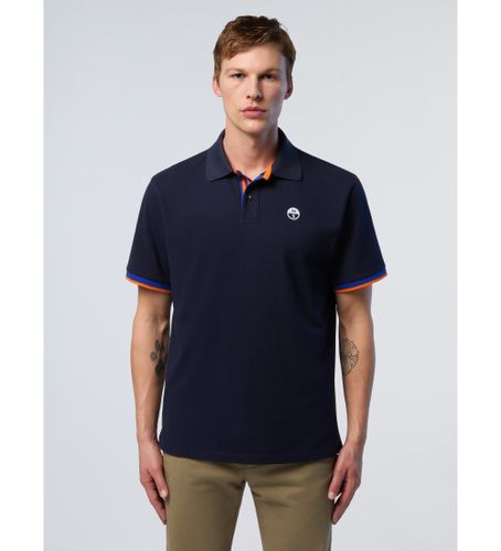 Til mænd. 692445 Navy kortærmet poloshirt (S), Casual, Bomuld, Korte ærmer, Blå - North Sails - Modalova