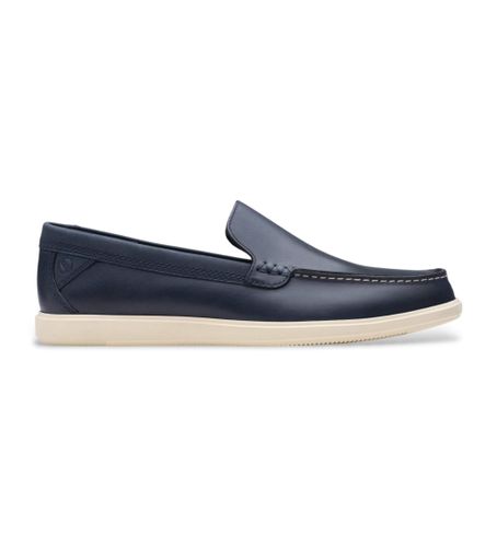 Til mænd. 26181278 Bratton Loafer navy lædersko (42.5), Fast, Blonder, Ingen, Casual, Blå - Clarks - Modalova