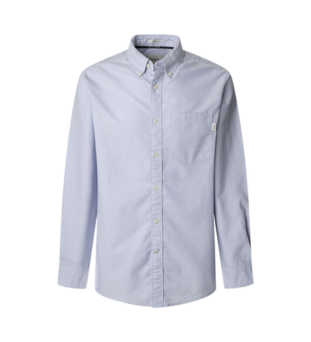 Til mænd. PM308843 Andrew skjorte (L), Casual, Bomuld, Lange ærmer, Bæredygtig - Pepe Jeans - Modalova