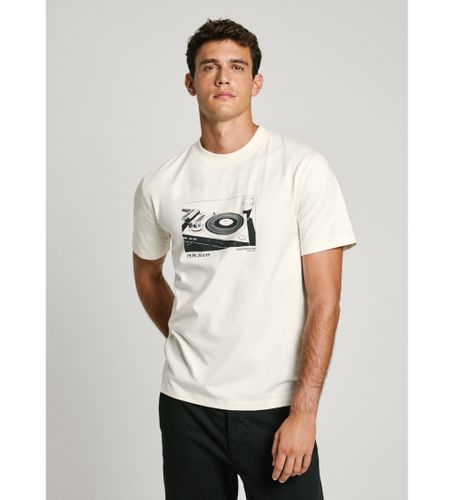 Til mænd. PM509731 Perry T-shirt (L), Casual, Bomuld, Korte ærmer, Bæredygtig - Pepe Jeans - Modalova