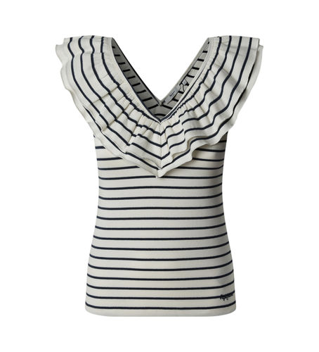 Til kvinder. PL506017 Top Valery marine (L), Casual, Bomuld, Uden ærmer/stropper, Bæredygtig - Pepe Jeans - Modalova