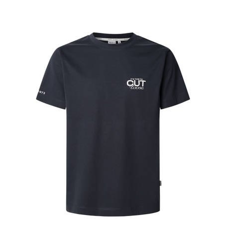 Til mænd. PM509800 T-shirt Parris navy (L), Casual, Bomuld, Korte ærmer - Pepe Jeans - Modalova