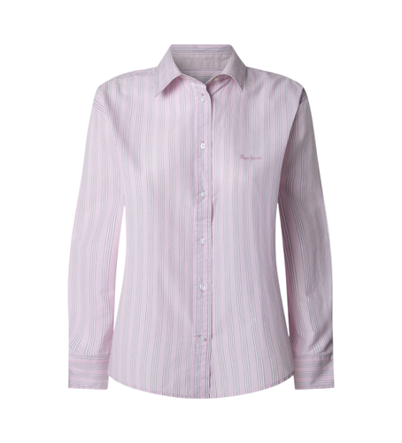 Til kvinder. PL305002 Smart lyserød skjorte (XS), Casual, , Bomuld, Lange ærmer - Pepe Jeans - Modalova