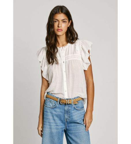 Til kvinder. PL305028 Bluse Diallo (XS), Casual, Bomuld, Korte ærmer - Pepe Jeans - Modalova