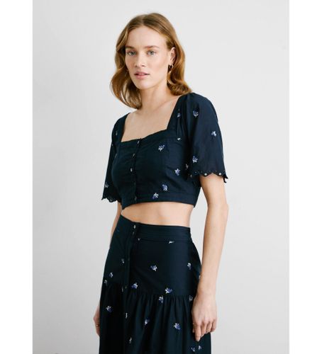 Til kvinder. PL305045 Top Marine Energy (XS), Casual, Bomuld, Korte ærmer - Pepe Jeans - Modalova