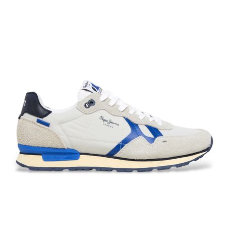 Til mænd. PMS40033 Brit Fly hvide træningssko i (40), Fast, Ruskind, Blonder, Casual - Pepe Jeans - Modalova