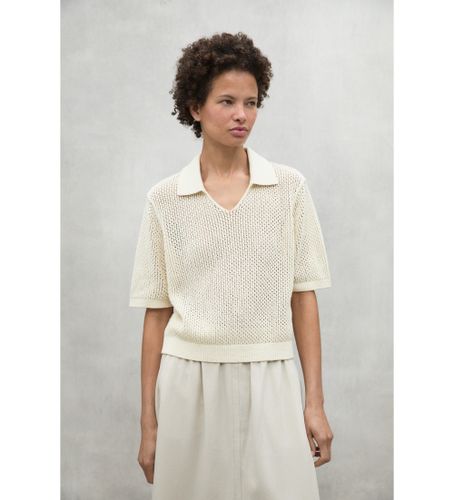 Til kvinder. MCWGAKNARGAN0649S25-013 Argan-jumper off-white ecru (L), , Casual, Korte ærmer, Økologisk bomuld, Bæredygtig - ECOALF - Modalova