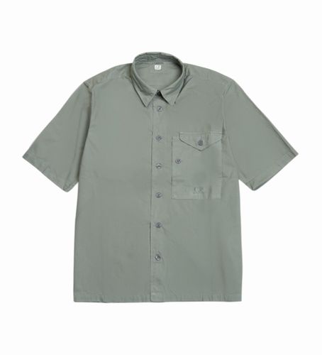 Til mænd. 18CMSH249A005328G lommeskjorte (L), Casual, Bomuld, Korte ærmer - C.P. Company - Modalova