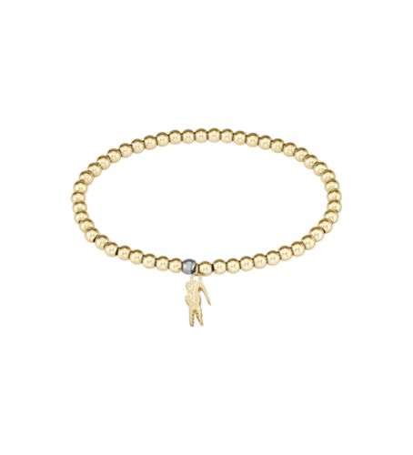 Til kvinder. 2040334 Guldbelagt elastisk armbånd (OSFA), , BH, Rustfrit stål - Lacoste - Modalova