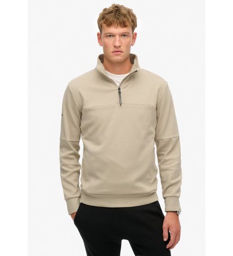 Til mænd. M2013961A Tech løs sweatshirt med halv lynlås (S), Casual, Bomuld, Gråt - Superdry - Modalova