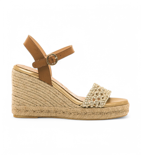 Til kvinder. 59718 Gyldne Louisa-sandaler (36), Guldfarvet, 5-8 cm, Spænder, Casual - Mustang - Modalova