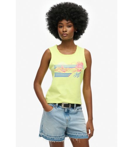 Til kvinder. W6012095A Ærmeløs stribet top Outdoor (XS), Casual, Bomuld, Uden ærmer/stropper - Superdry - Modalova