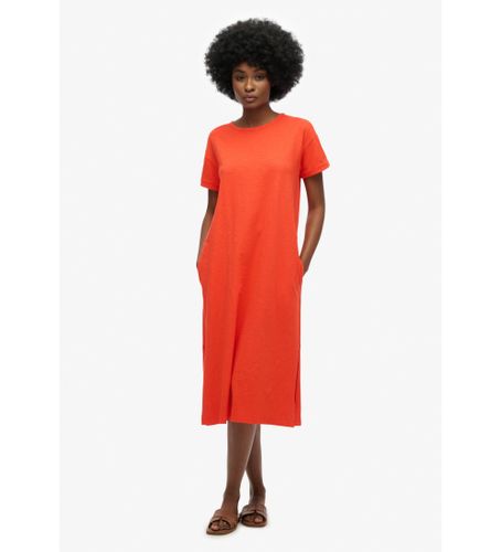 Til kvinder. W8011868A midi-skjortekjole (36), Casual, Bomuld, Korte ærmer - Superdry - Modalova