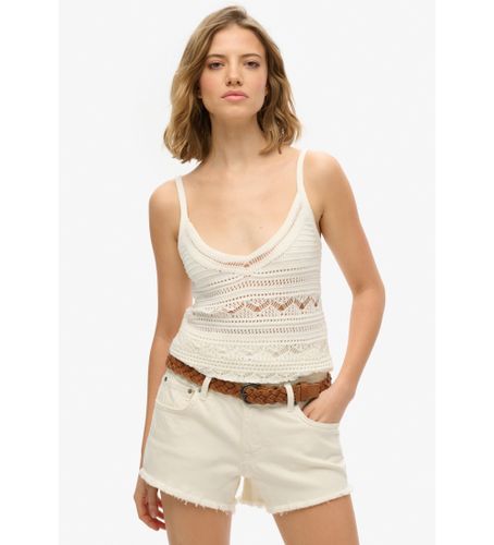Til kvinder. W6012031A hæklet top (XXS), Casual, Bomuld, Uden ærmer/stropper - Superdry - Modalova