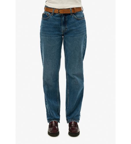 Til kvinder. W7011166A Jeans Rise Straight (26/30), Casual, Bomuld, Denim - Superdry - Modalova