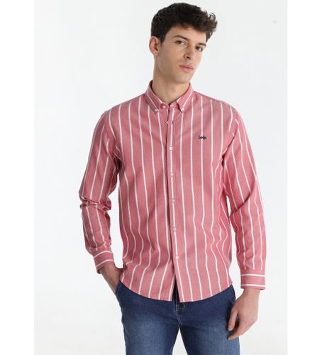 Til mænd. 145643058 Rødstribet skjorte (S), Casual, Bomuld, Lange ærmer - Lois Jeans - Modalova