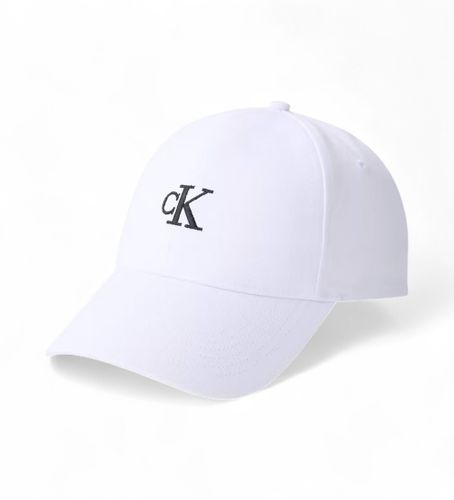 Til kvinder. LV04K5024G Twill-kasket med hvidt logo (OSFA), Casual, Bomuld - Calvin Klein Jeans - Modalova