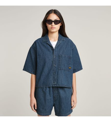 Til kvinder. D26298-D941-H165 pyjamasskjorte (XS), Casual, Denim, Korte ærmer, Økologisk bomuld, Bæredygtig - G-Star - Modalova