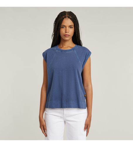 Til kvinder. D26421-C261-H362 T-shirt med lynlås på ryggen, (XS), Casual, Korte ærmer, Økologisk bomuld, Bæredygtig - G-Star - Modalova