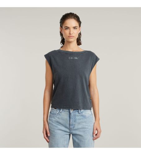 Til kvinder. D26240-C756-G476 Mini G-Script Logo T-shirt mørkegrå (XS), Casual, Korte ærmer, Økologisk bomuld, Bæredygtig - G-Star - Modalova