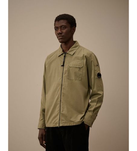 Til mænd. 19CMOS705A110143G Overshirt-jakke med lynlås, (M), Brun, Casual, Bomuld - C.P. Company - Modalova