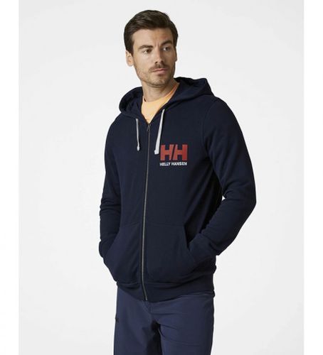 Til mænd. 34163 Sweatshirt HH Logo Full Zip navy (S), Casual, Sport, Bomuld, Lange ærmer - Helly Hansen - Modalova