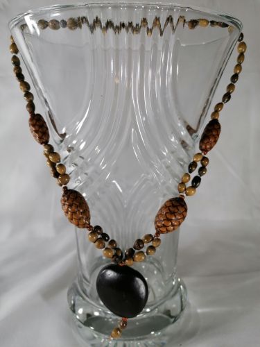 Collier de grosses perles en bois - Label Emmaus - Modalova