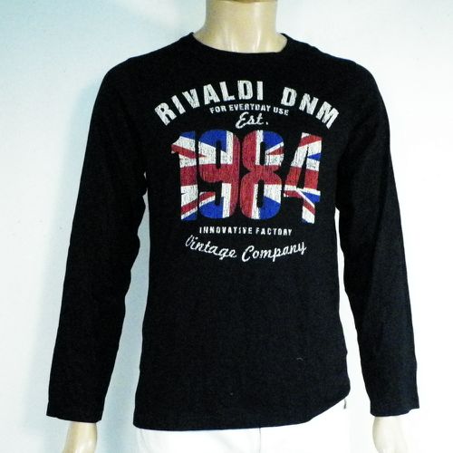 T-Shirt Homme Noir RIVALDI T L - rivaldi - Modalova