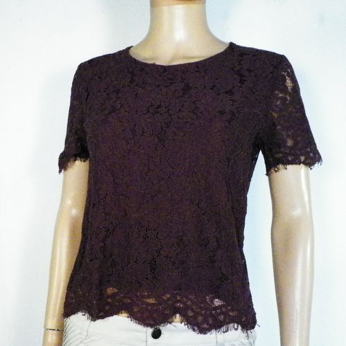 T-Shirt Aubergine Taille Estime M - Label Emmaus - Modalova