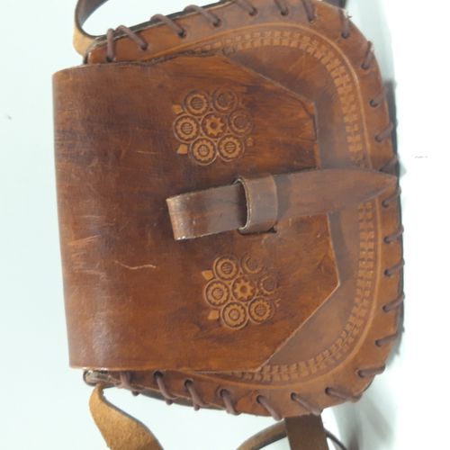 Sac  main cuir, fabrication artisanale, cuir vritable - Label Emmaus - Modalova