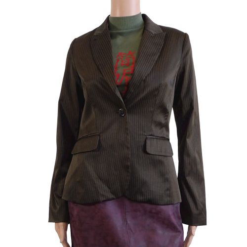 Blazer à fines rayures verticales blanches - - Taille 36 - mango - Modalova