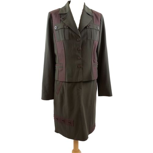 Ensemble jupe et veste kaki/ - T.40 - atika - Modalova