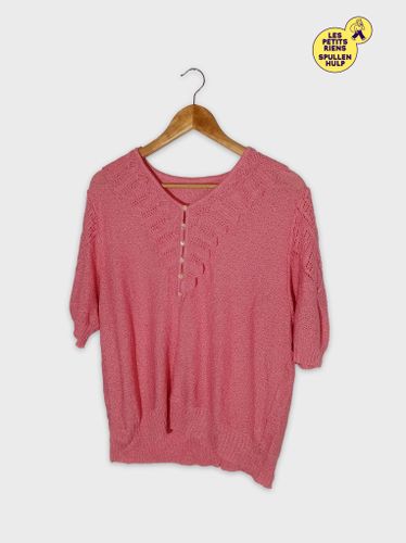 Top Pull Léger Maille Ajourée Poudré Vintage L (T4258) - Label Emmaus - Modalova