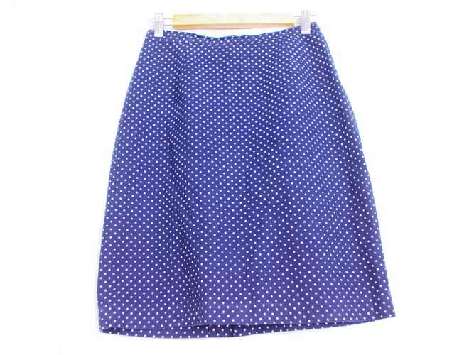 Jupe marine  petits pois blancs - 34 - non renseigne - Modalova