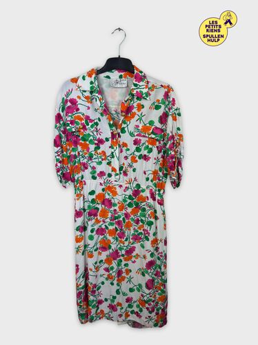 Robe fleurie vintage manches longues boutons dors  - Label Emmaus - Modalova