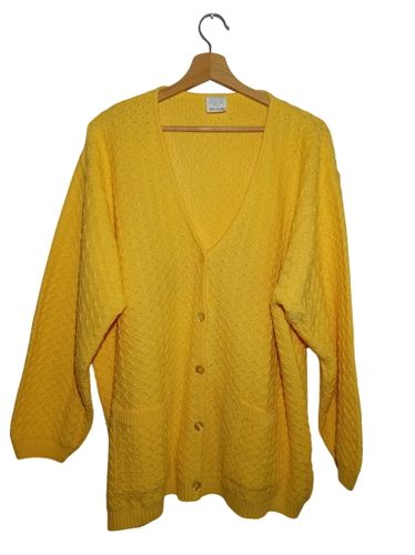 Gilet Vintage Maille Jaune (T6229) - Label Emmaus - Modalova