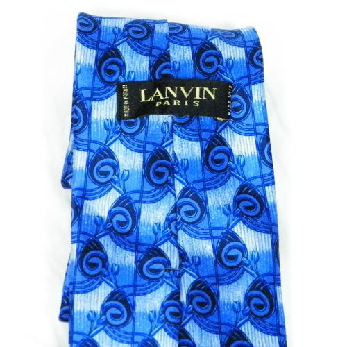 Cravate Homme Bleu LANVIN - Label Emmaus - Modalova