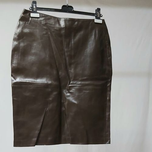 Jupe jupe droite islandia cuir -T 44 - Label Emmaus - Modalova