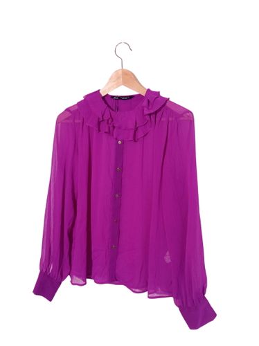 Blouse Fluide Violette À Volants (T5927) - Zara - Modalova