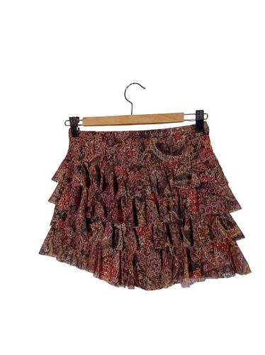 Jupe Courte À Volants Imprimé Fleuri S (T5342) - Bershka - Modalova