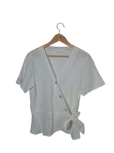 Blouse Lin Blanc Nouee H&m (T6176) - H&M - Modalova