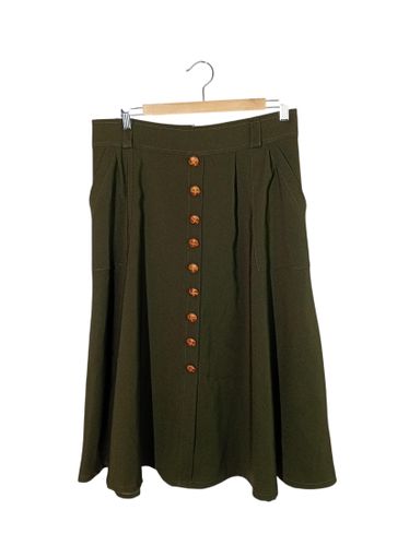 Jupe Midi Boutonnée Claudia Baelo Vert Xl (T5665) - Label Emmaus - Modalova