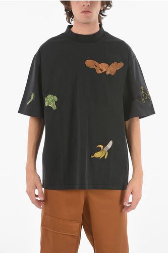 Mockneck VEGGIE SAUNA T-shirt with Embroideries size M - Perks and Mini - Modalova