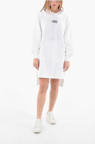Asymmetrical Cut D-ILSE-ECOSMALLOGO Sweat Dress with Hood size S - Diesel - Modalova