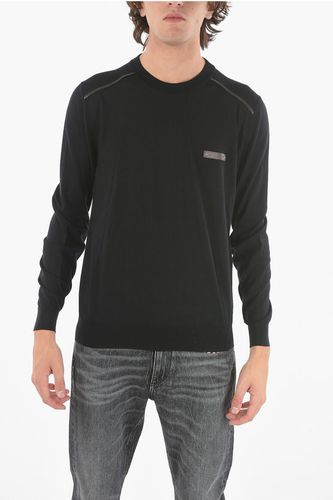 Crewneck Wool Sweater With Leather Details size M - Berluti - Modalova