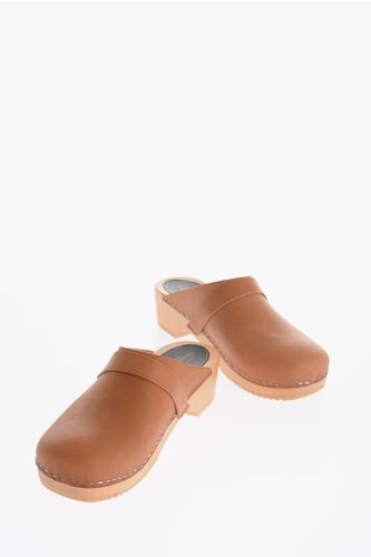 Leather SWEDISH HUSBAND Clogs with Wooden Sole 4.5cm size 37 - Swedish Hasbeens - Modalova