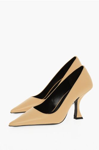 Leather Pointed Pumps With Spool Heel 9 cm size 37 - By Far - Modalova