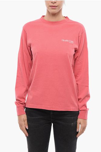 Long Sleeve Crew-neck T-Shirt with Contrasting Print size L - Sporty & Rich - Modalova