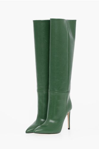 Printed Leather LIZARD Pointed Boots Heel 11 cm size 36 - Paris Texas - Modalova